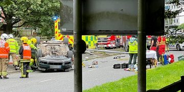 A36 in Salisbury closed as car overturns in road traffic collision