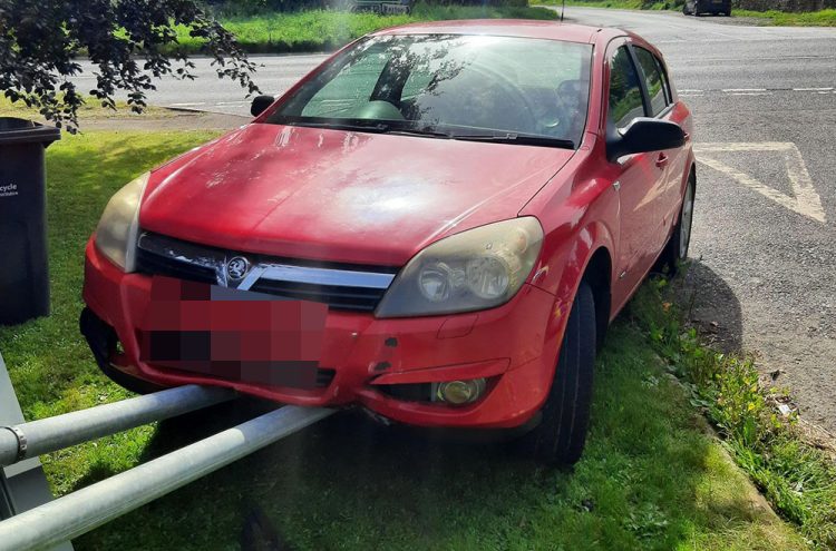 Driver crashes into signpost near Chippenham in bid to evade police