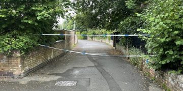 Police cordon off walkway after officer ‘lost body-worn camera’