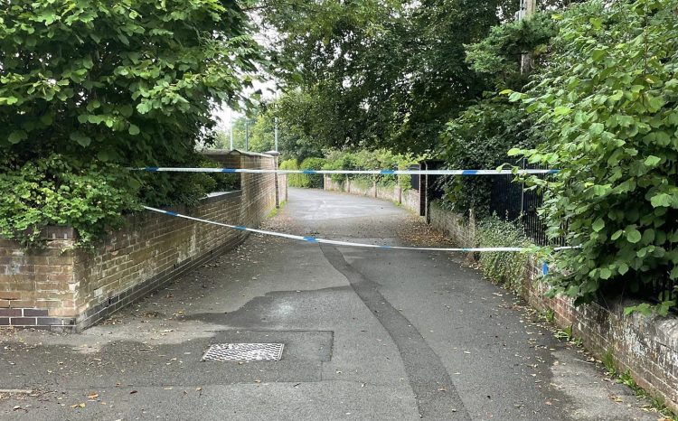 Police cordon off walkway after officer ‘lost body-worn camera’