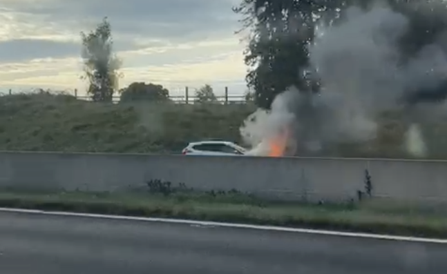 Delays on M4 in Wiltshire as emergency services called to car fire