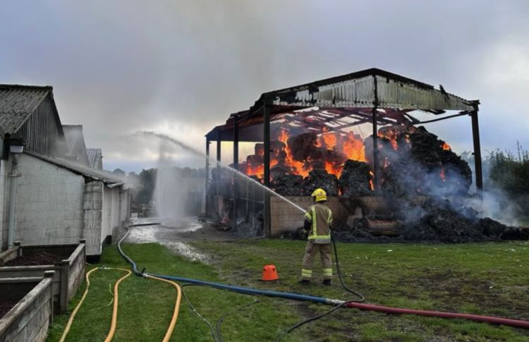 Warning over smoke plume as Wiltshire firefighters tackle barn blaze