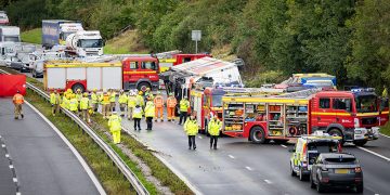 Two women killed on M4 in Wiltshire after lorry overturns and crushes car