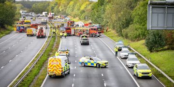 Two women killed on M4 in Wiltshire after lorry overturns and crushes car