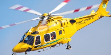 Air ambulance lands in Melksham as casualty rushed to hospital