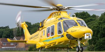 Air ambulance lands in Melksham as casualty rushed to hospital