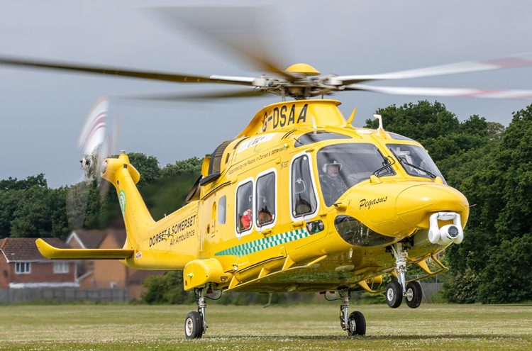 Air ambulance lands in Melksham as casualty rushed to hospital