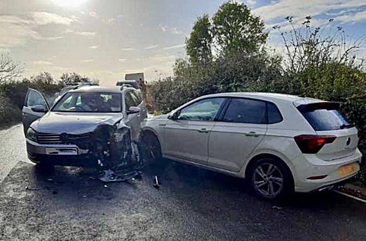 Driver causes crash after ‘forgetting which side of the road to use’