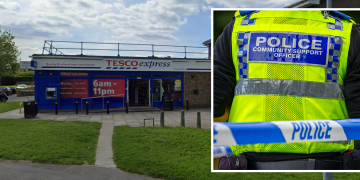 Tesco burglars damage police car and threaten officers – evading arrest