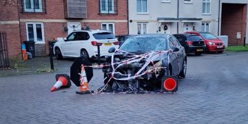 Teenage boys arrested after car torched in Swindon on Halloween