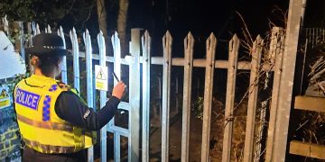 Debris removed from Swindon railway line after males jump fence