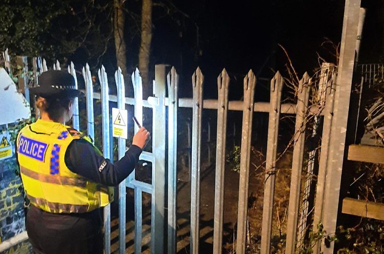 Debris removed from Swindon railway line after males jump fence