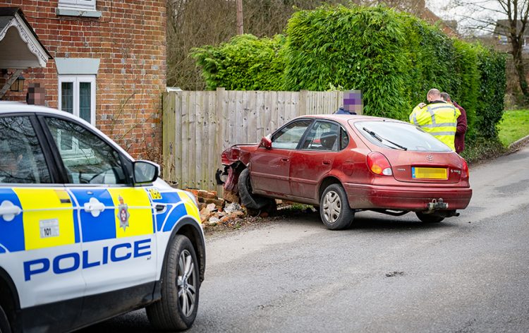 Driver demolishes wall in Wiltshire village crash days before Christmas