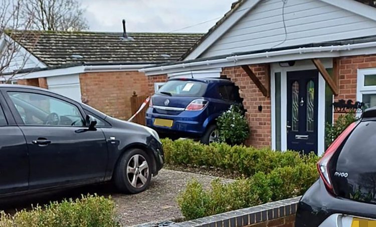 Two people injured after car ploughs into bungalow in Salisbury street