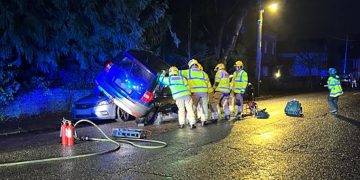 Christmas Eve crash: Driver ‘parks’ on top of another vehicle