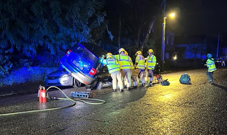 Christmas Eve crash: Driver ‘parks’ on top of another vehicle