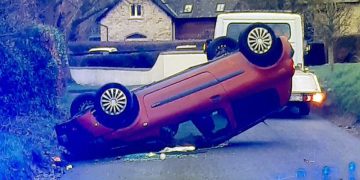 Two hurt as ‘speedy’ car overturns on country road near Salisbury