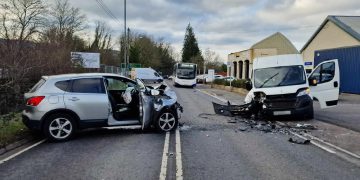 A4 closed as emergency services attend crash involving car and van