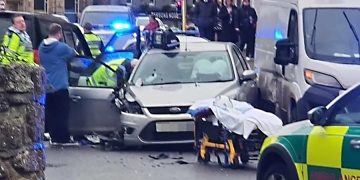 Man and woman arrested after crash in Melksham town centre