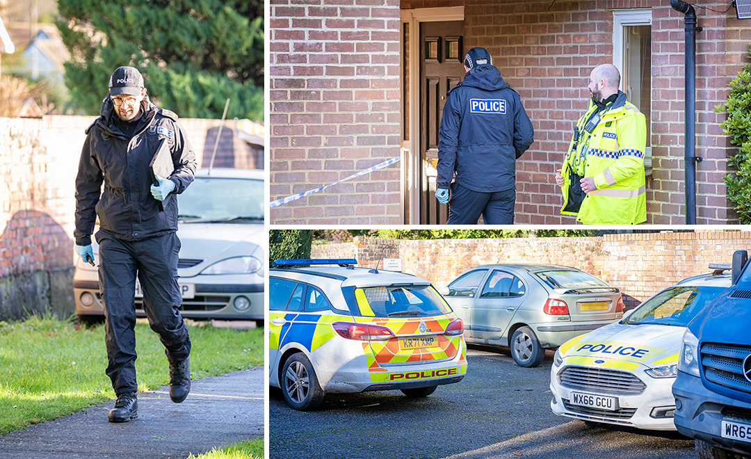 Coombe Bissett murder: Bungalow combed by police 
