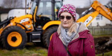 One-woman protest against removal of village basketball hoop