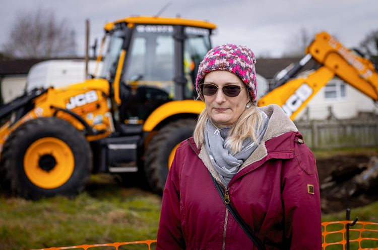 One-woman protest against removal of village basketball hoop