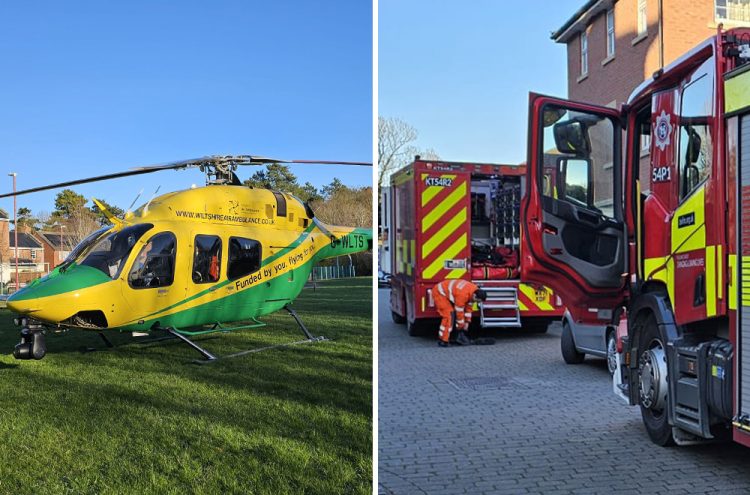 Firefighters help remove ‘critically unwell’ man from Swindon home