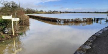 Police forced to close road near Chippenham after severe flooding