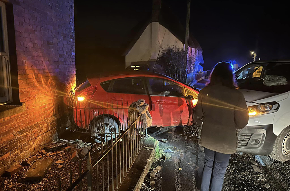 A338 Collingbourne Kingston crash: Woman crashes car into house 