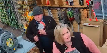 Man caught on CCTV pocketing goods at Wiltshire garden centre