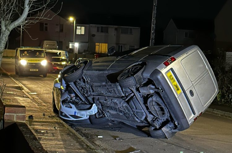Man, 21, charged after crashing van into parked car in Swindon