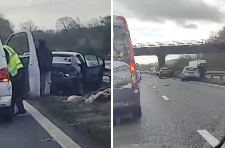 Driver arrested after two crashes on M4 near Chippenham junction