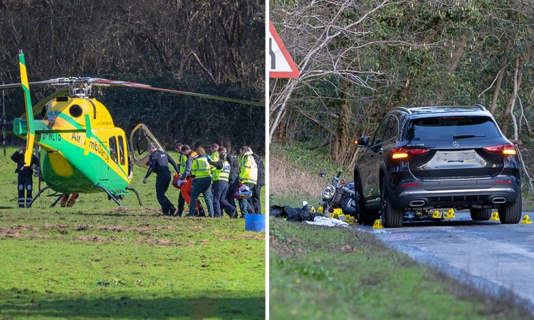 Biker in life-threatening condition after crash near Chippenham