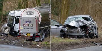 12-year-old seriously injured in crash involving tanker and car