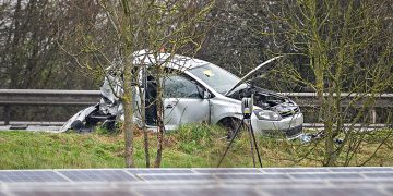 One dead and four injured on M4 after car crushed by lorry