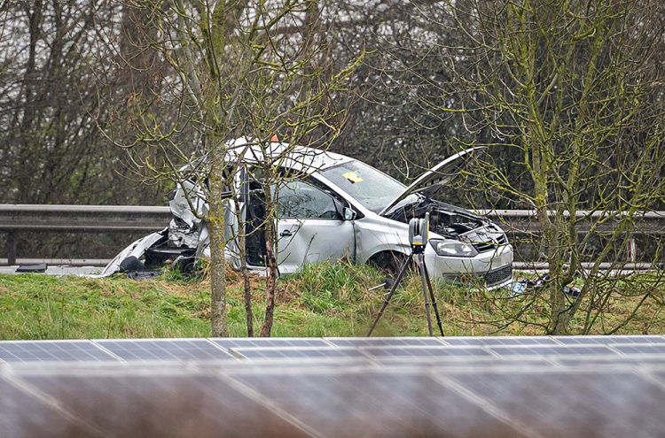 One dead and four injured on M4 after car crushed by lorry