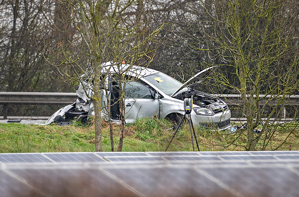 One dead and four injured on M4 after car crushed by lorry