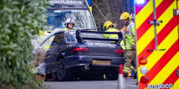Subaru ‘rally car’ in A342 crash as air ambulance scrambled