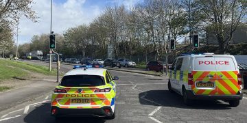 Police shut Swindon road as ‘roof comes flying off new shop’