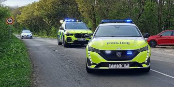 Air ambulance lands for crash on Wiltshire country road