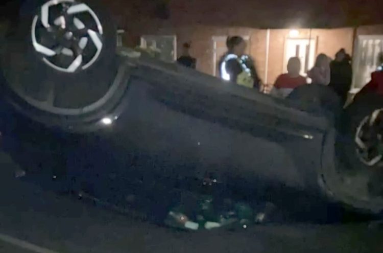 Driver injured after flipping car onto roof in Trowbridge crash