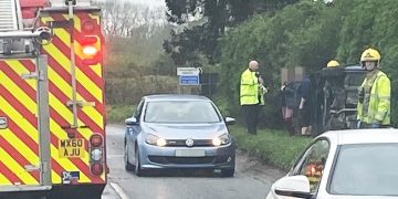Driver injured after flipping car onto roof in Trowbridge crash