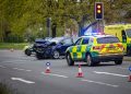 Crash involving Iceland van and car on busy Swindon route