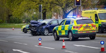 Crash involving Iceland van and car on busy Swindon route