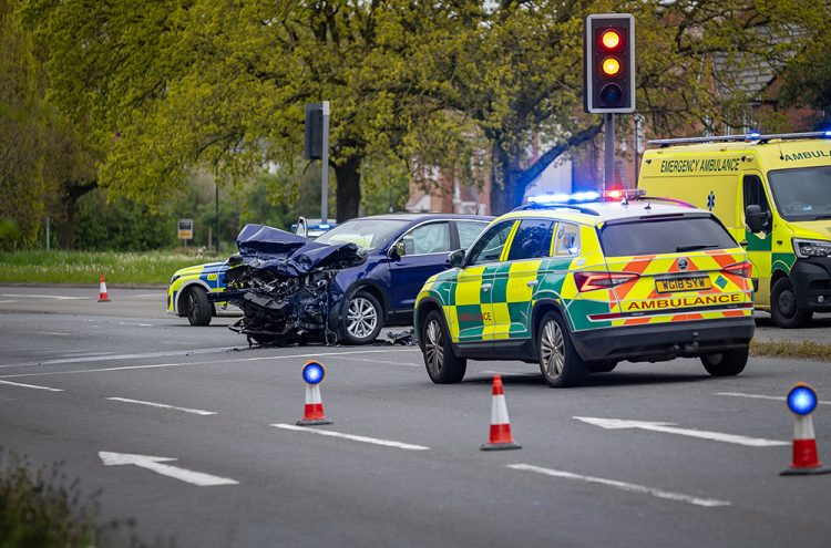Crash involving Iceland van and car on busy Swindon route