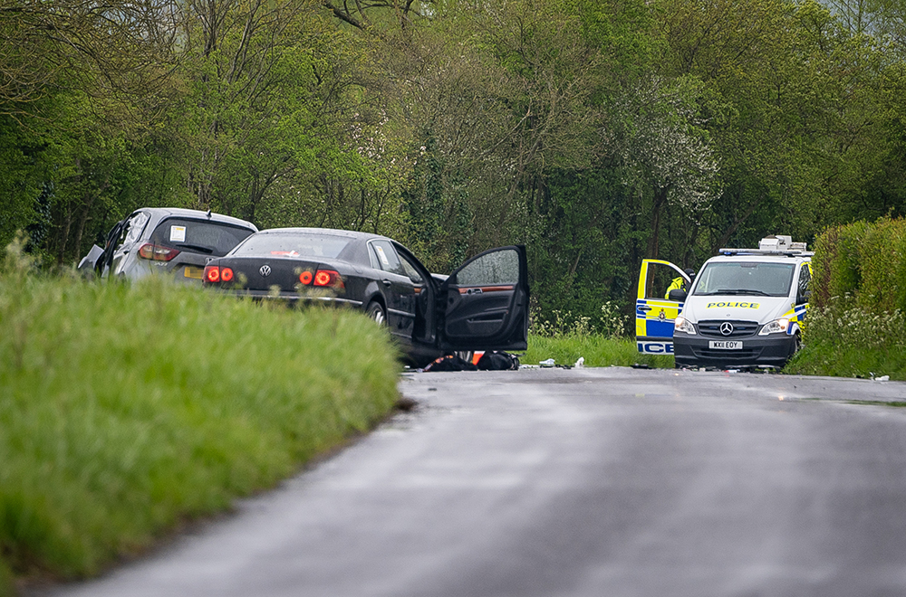 Two men airlifted to hospital after head-on crash near Swindon