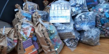 Huge hoard of illicit vapes and tobacco seized at Swindon shop