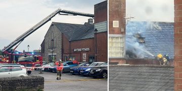 50 firefighters battle building blaze in Swindon’s Old Town