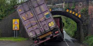 Chaos as lorry collides with bridge on busy A-road in Wiltshire