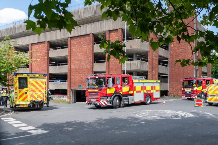 Man rushed to hospital after Trowbridge multi-storey rescue